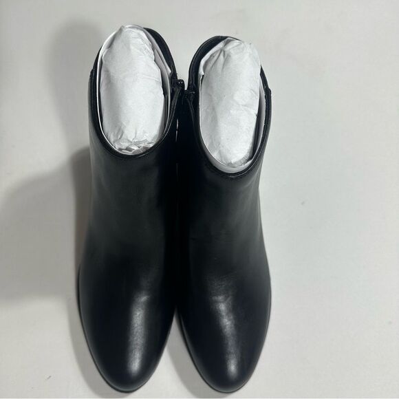 Naturalizer Bay Boots Womens 9W Black Leather Weatherproof Ankle Bootie New - Picture 11 of 16